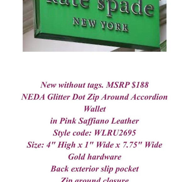 Kate Spade Black and Pink Polka Dot Wellesley Handbag and Neda Wallet Set - Picture 16 of 16